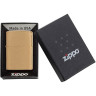Zippo Classic 204B — матовая золотистая зажигалка