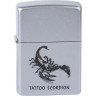 Zippo 205 Tattoo Scorpion — зажигалка с рисунком скорпиона